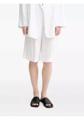 Gestuz pleated high-waisted shorts - White