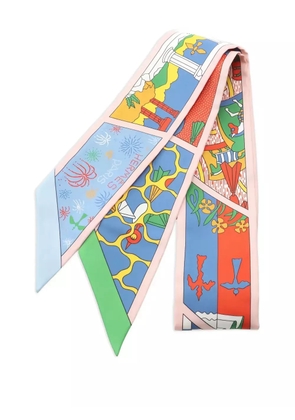 Hermès Pre-Owned 2020s printed ribbon scarf - Pink