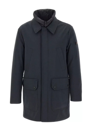 Peuterey double-collar flap-pocket coat - Black