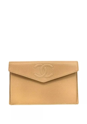 CHANEL Pre-Owned 2000 CC logo wallet - Neutrals
