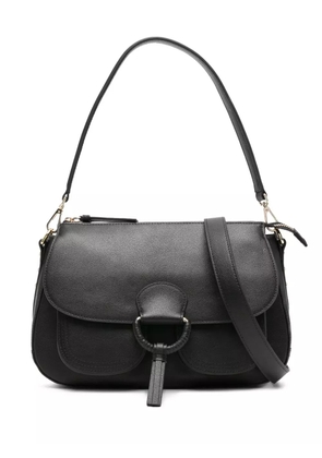 cromia tassel-detail leather shoulder bag - Black