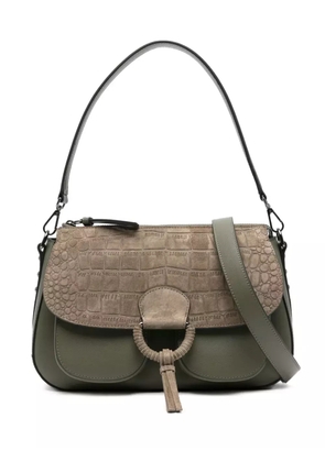 cromia Ermione crocodile-effect shoulder bag - Green