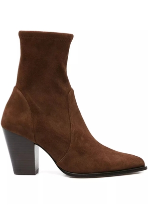 Stuart Weitzman Yuliana pointed-toe sock boots - Brown