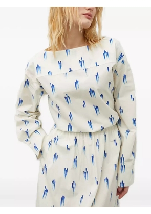 lovechild brushstroke-print blouse - White