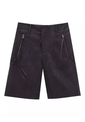 Post Archive Faction zip-detail bermuda shorts - Black