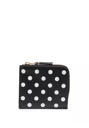 Comme Des Garçons Wallet polka-dot zip-around wallet - Black