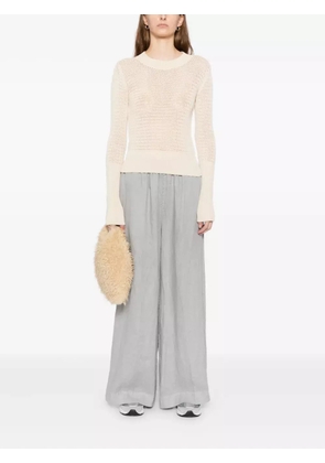 James Perse linen wide-leg trousers - Grey