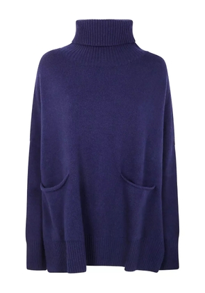 Ma'ry'ya two-pocket roll-neck sweater - Blue
