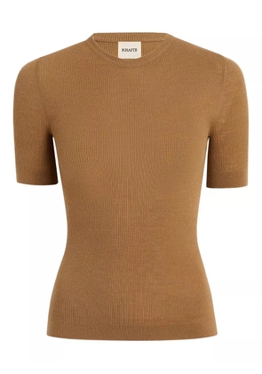 KHAITE Celina ribbed T-shirt - Brown