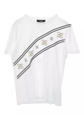 Fendi Pre-Owned 2010s FF calligraphy logo T-shirt - White