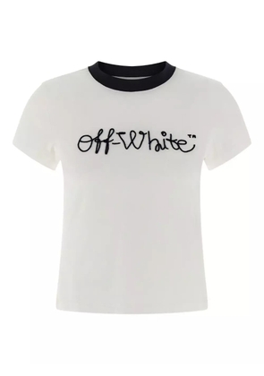 Off-White Script logo-embroidered T-shirt