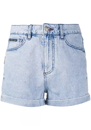 Philipp Plein denim shorts - Blue