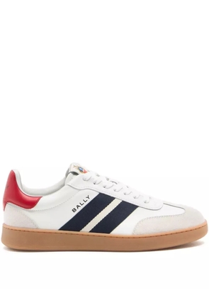 Bally Retro Crest striped leather sneakers - White