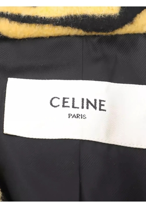 Celine Pre-Owned 2010s patterned wool coat - Yellow
