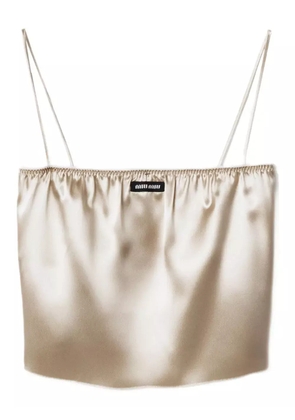 Miu Miu satin tank top - Gold