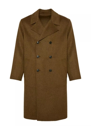Yves Salomon double-sided wool-cashmere coat - Brown