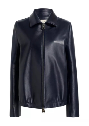 KHAITE Jackson Zip leather jacket - Blue