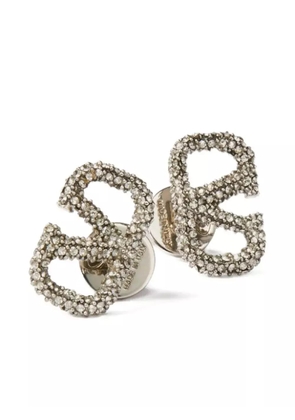 Valentino Garavani VLogo Signature crystal-embellished earrings - Silver