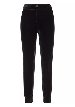 Philipp Plein elasticated-waist velvet trousers - Black