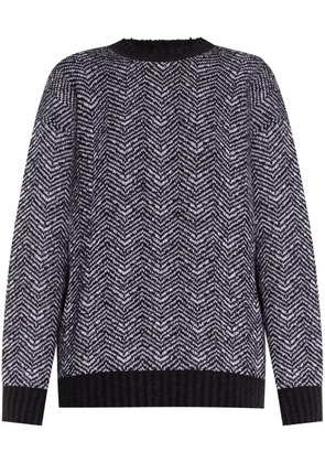Moschino chevron-pattern jumper - Black