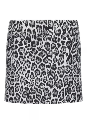 Roberto Cavalli leopard-print mini skirt - Black