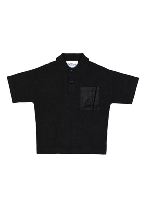 Gotha cashmere polo top - Black
