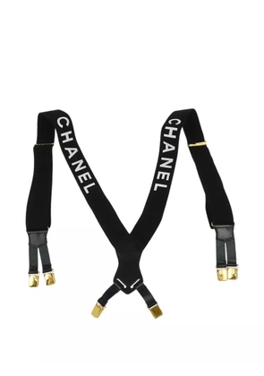 CHANEL Pre-Owned 1990-2000s logo-embellished suspenders - Black