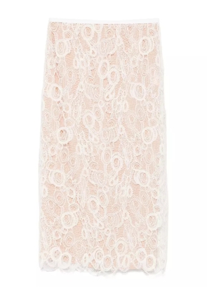 Fabiana Filippi lace scalloped-hem skirt - White