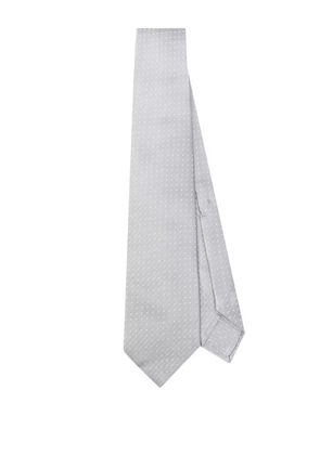 Barba polka-dot tie - Grey
