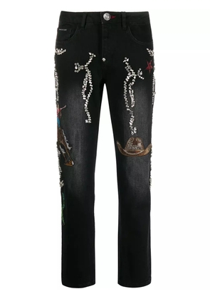 Philipp Plein Cowboy boyfriend-fit jeans - Black
