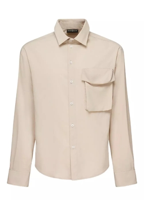 Giuliano Galiano pocket long-sleeve shirt - Neutrals