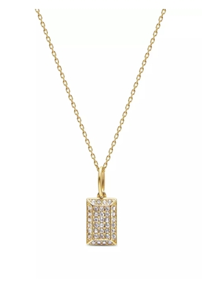 Nialaya Jewelry CZ tag necklace - Gold
