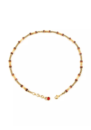 Gucci Pre-Owned 2000s Web-stripe chain belt - Gold