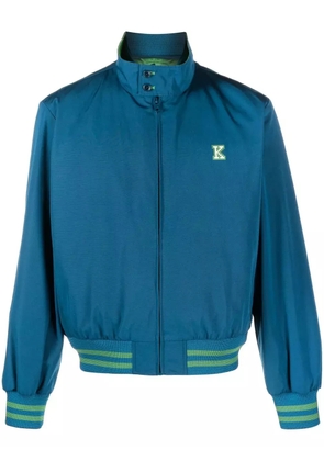 Kenzo graphic logo-print track jacket - Blue
