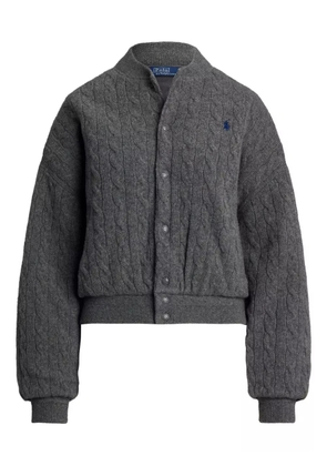 Polo Ralph Lauren cable-knit bomber jacket - Grey