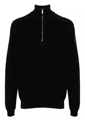 Moncler mock-neck zip-up jumper - Blue
