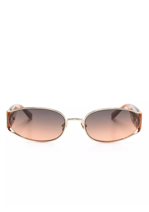 Linda Farrow Shelby oval-frame sunglasses - Gold