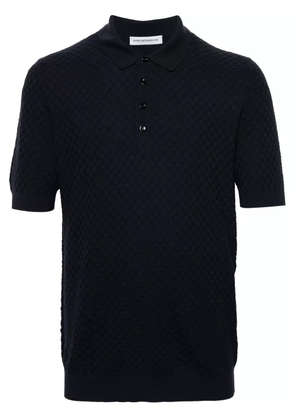 GOES BOTANICAL interlock merino wool polo shirt - Blue