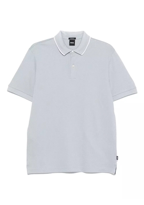 BOSS textured polo shirt - Blue