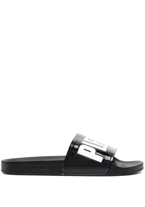 Philipp Plein logo-print slides - Black