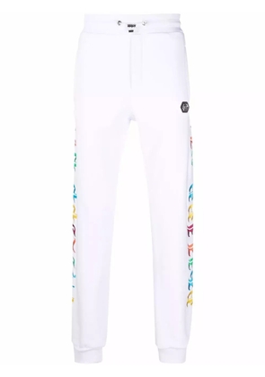 Philipp Plein Gothic Plein logo track pants - White