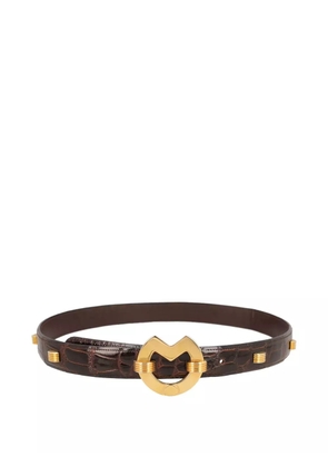 MILA SCHON crocodile-embossed belt - Brown