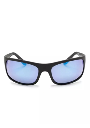 Maui Jim mirrored rectangle-frame sunglasses - Black