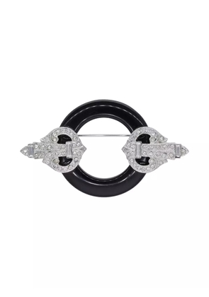 Kenneth Jay Lane Vintage 1970s pre-owned Decò Circle brooch - Silver