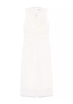 SANDRO draped midi dress - White