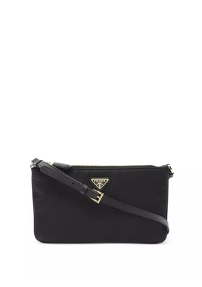 Prada Pre-Owned 2020s logo plaque nylon clutch - Black