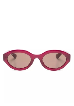 Gucci Eyewear oval-frame sunglasses - Red