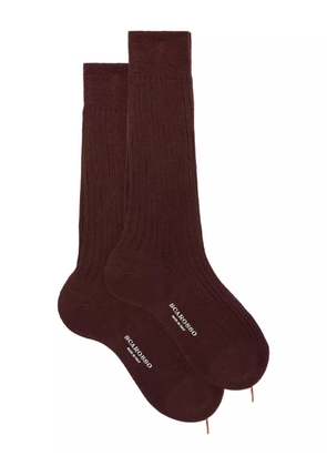 Scarosso ribbed ankle socks - Red