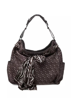 DKNY Vintage Pre-owned monogram-print shoulder bag - Brown