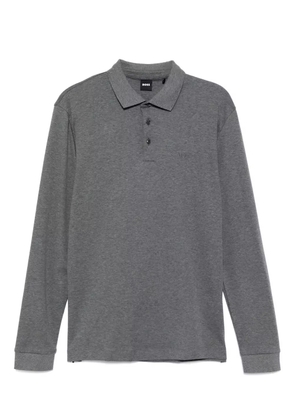 BOSS embroidered-logo polo shirt - Grey